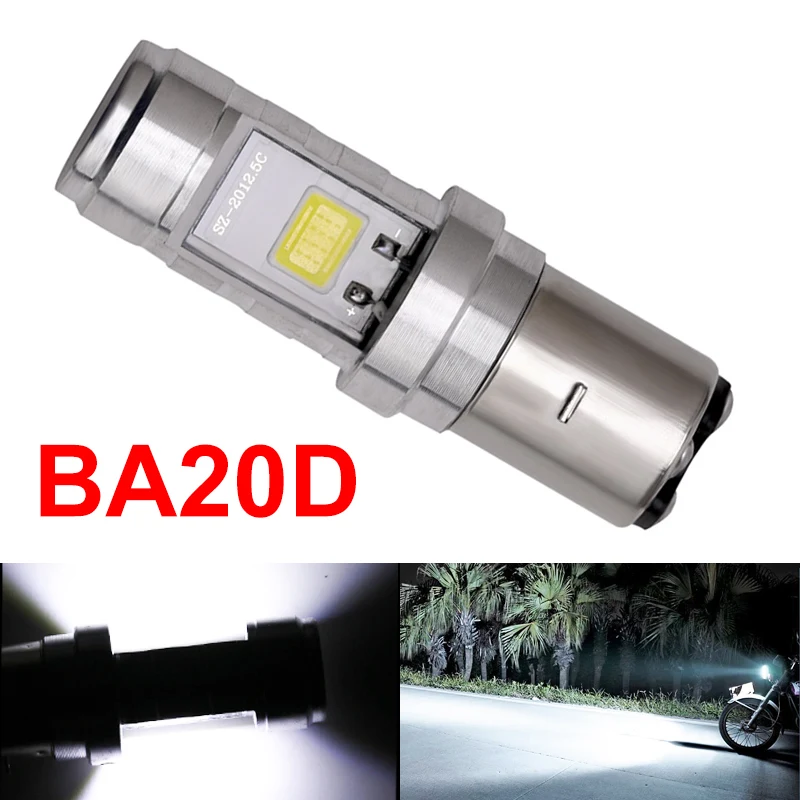 1x H6 Ba20d Led Headlight Light Ba20d Motorcycle Led Headlight High Low