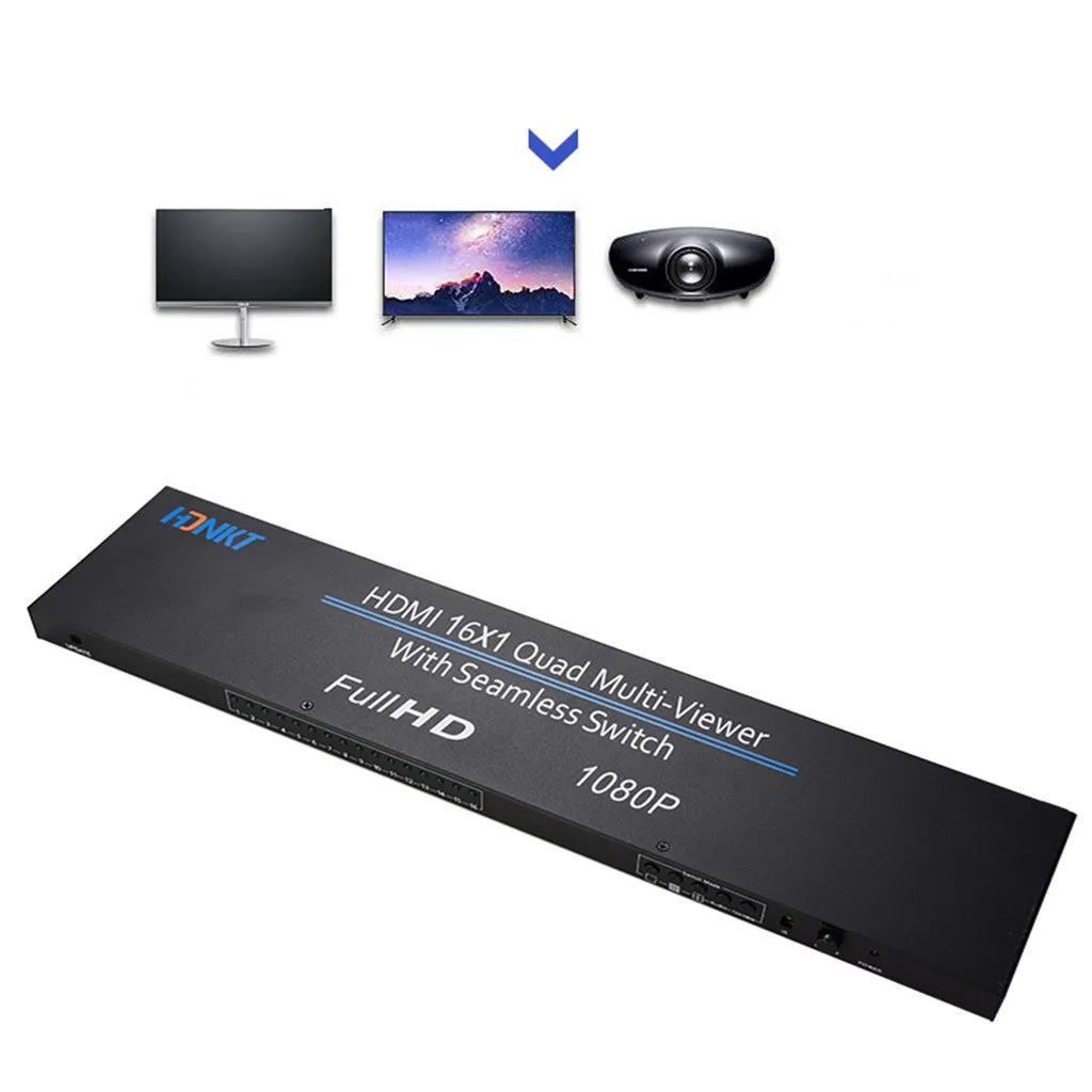 HDMI 16x1 мульти-просмотр с бесшовным переключателем экрана в режиме реального времени мультипросмотра с HDMI бесшовный коммутатор 1080 P HD символ