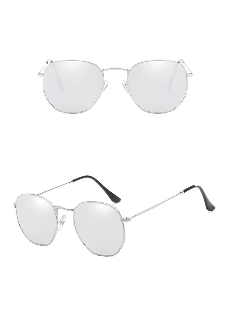 SojoS маленькие классические квадратные многоугольные солнцезащитные очки для мужчин и женщин зеркальные линзы очки SJ1072