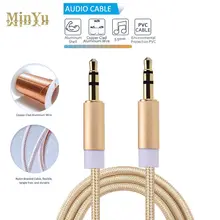 3.5mm Jack Stereo Audio Cable 3.5mm Male to Male Extended Auxiliary Audio Cable 1M for Meizu Pro 6S 6 5 MX3 M3s Mini MX4 MX5 MX6