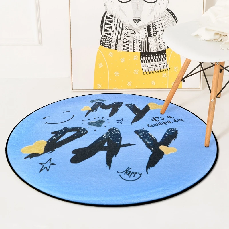 Nordic Cute Cartoon Round Carpets For Living Room Bedroom Chair Area Carpet Rug Children Room Play Tent Kids Soft Floor Mat Rugs Nordic Cute Cartoon Round Carpets For Living Room Bedroom Chair Area Carpet Rug Children Room Play Tent Kids Soft Floor Mat Rugs