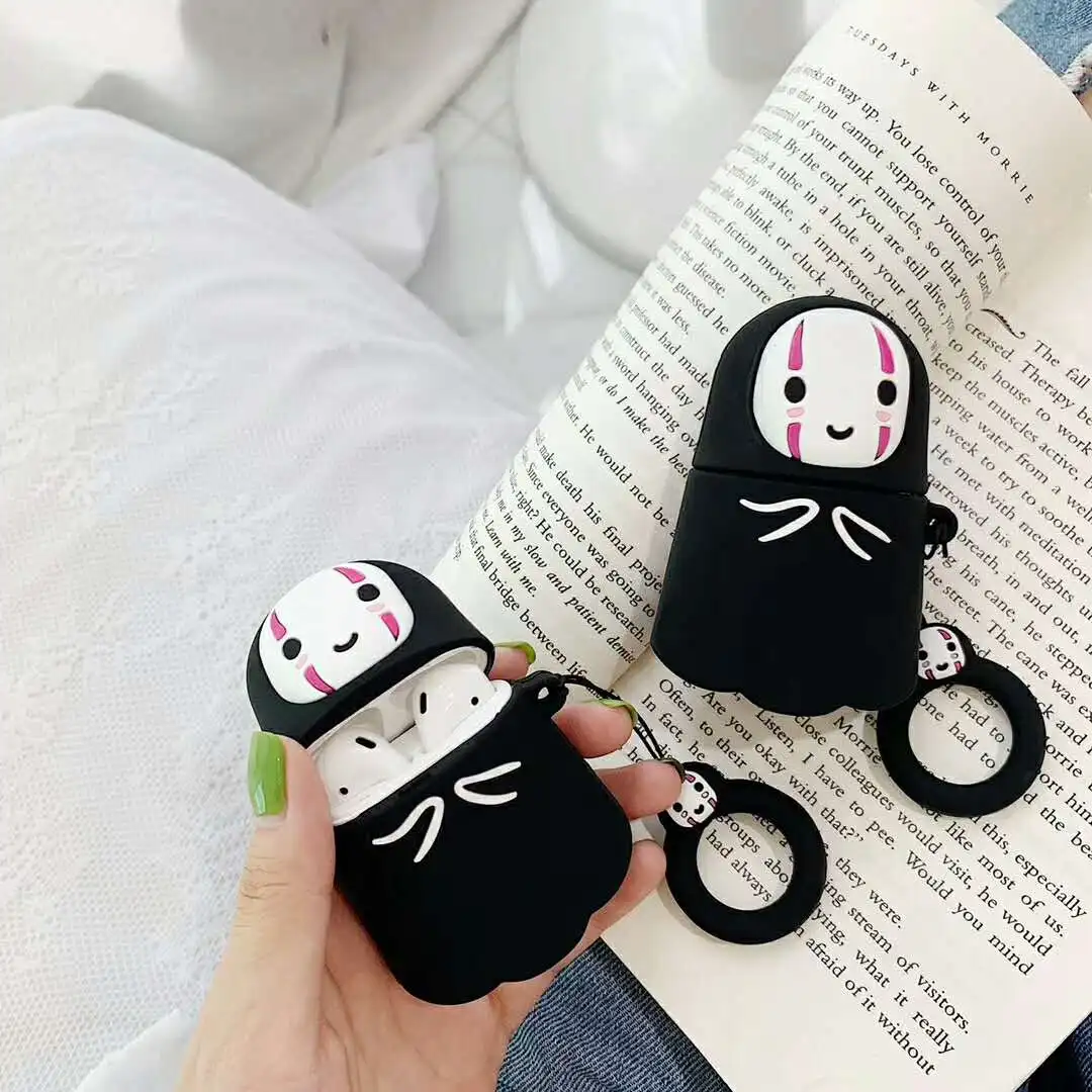 

High Quality soft Silicon cute faceless Male Bluetooth Headset Case for Airpods 1 2 Wireless Headphone Charging cover bag