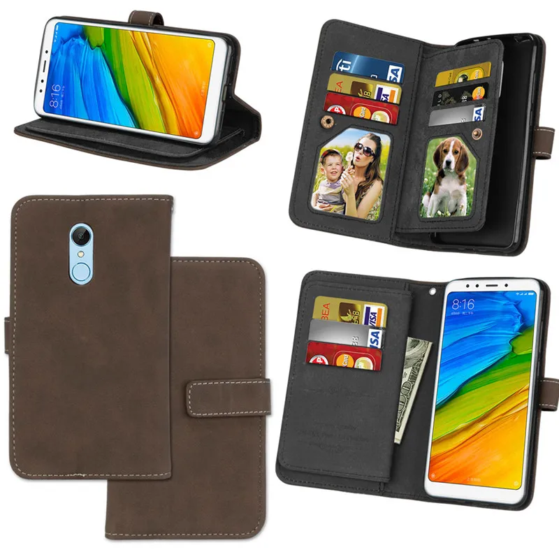 Xiaomi Redmi 5 Case cover Redmi 5 case Luxury Leather Multifunction Nine cards Wallet Flip Phone Bag Xiaomi Redmi 5 Phone Case17