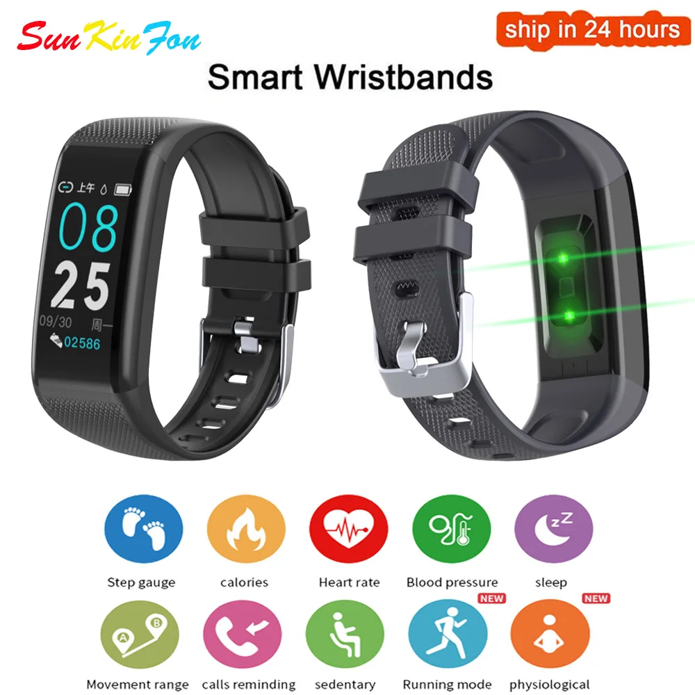 A6 Fashion Smart Sports Bracelet Blood Pressure Heart Rate Tracker Smart Band Health Wristband for Xiaomi MIX 3 8 SE Max 3 Max 2