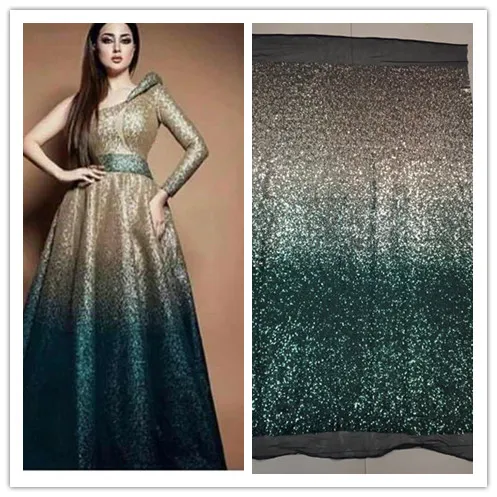 

New 5 Yard Embroidery Sequin Fabric For Wedding JIANXI.C-8915 High Quality African French Sequin Lace Fabric