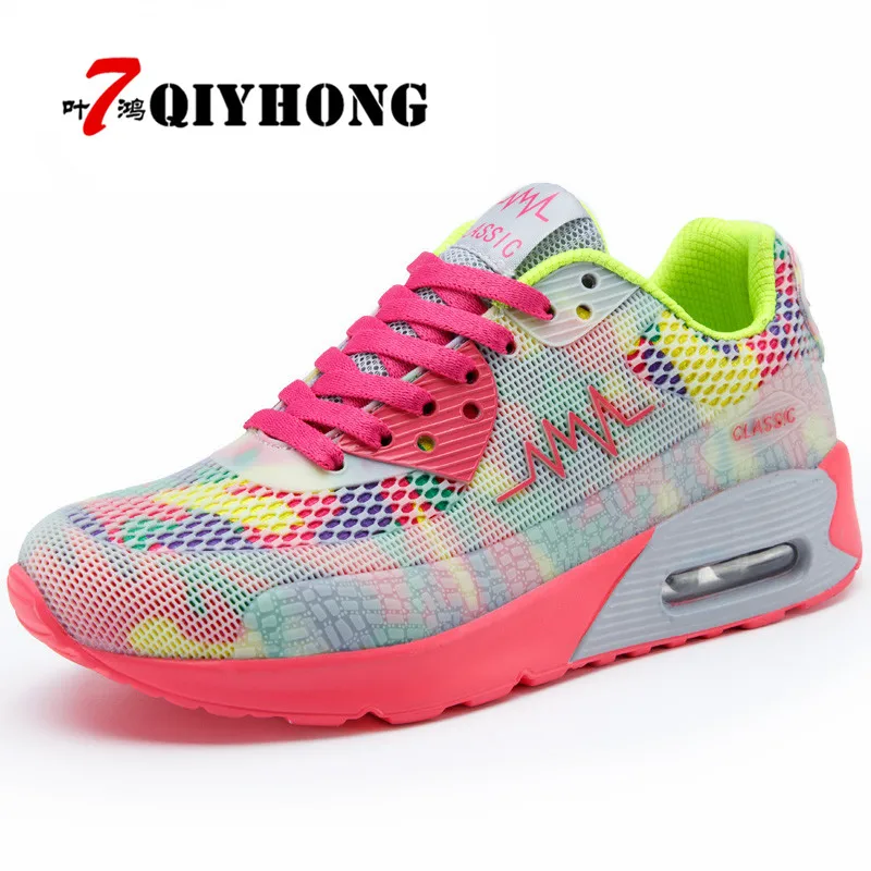 

High Quality Women breathable casual shoes femme fashion Womens mesh trainers designer laces up girl shoes zapatillas size 35-40