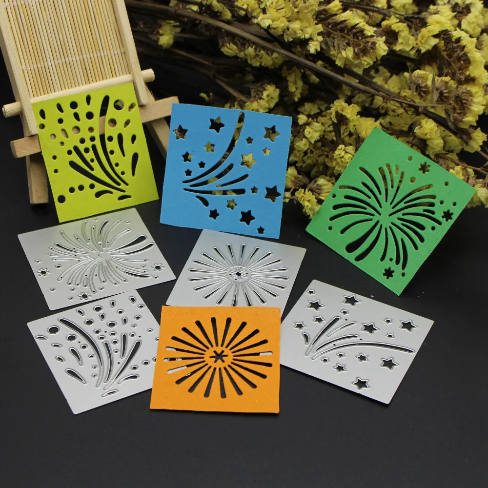 Holiday Fireworks Cutting Dies New Year Scrapbook Card Paper Craft