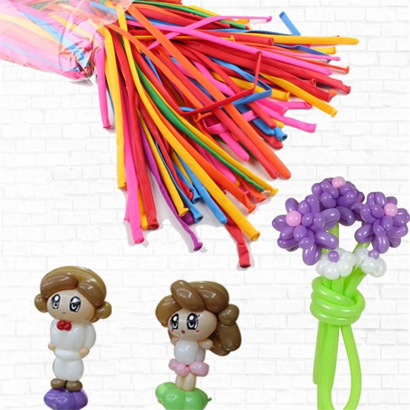 

200PCS/Pack DIY Magic Thicken Stripe Balloons Make a variety of shapes Birthday Festival Wedding Celebration Party Decorations