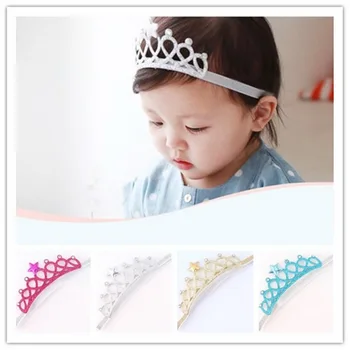 

DHL 500pcs Kids Star Tiaras Rhinestone Headbands Crown Colorful Hair Bands Shiny Hair Accessories