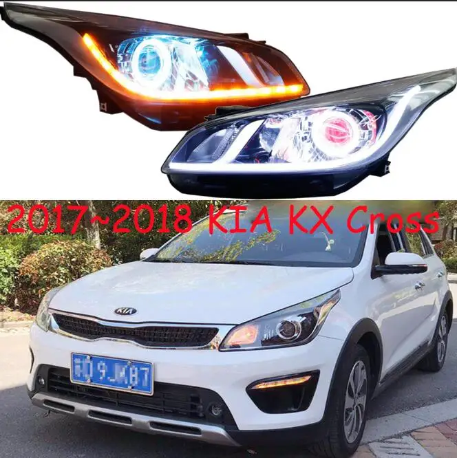 2 шт. автомобильный бампер Головной фонарь для KIA KX крест головной светильник год автомобильные аксессуары ксенон kx крест передний светильник - Цвет: picture
