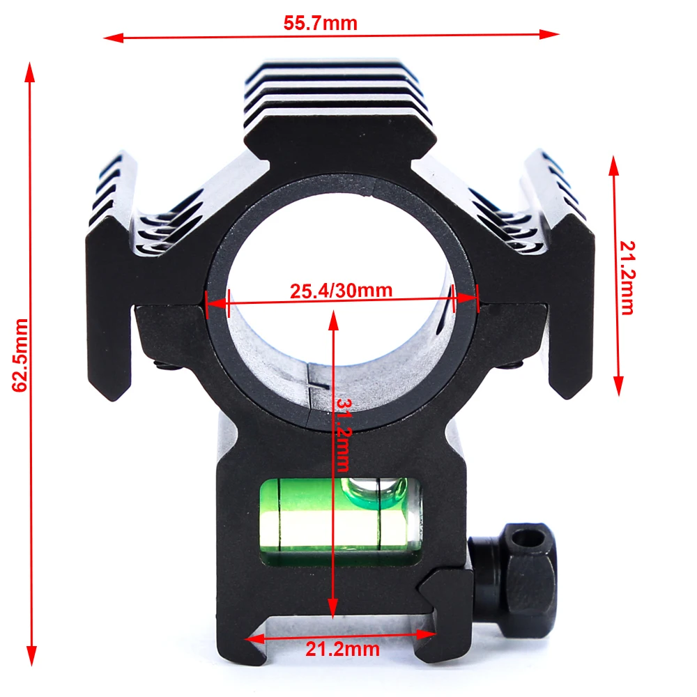 Ткацкий прицел крепление пузырьковый уровень Кольца Аксессуары Пикатинни 25 мм одно кольцо тройной стороны охотничий Пикатинни аксессуары