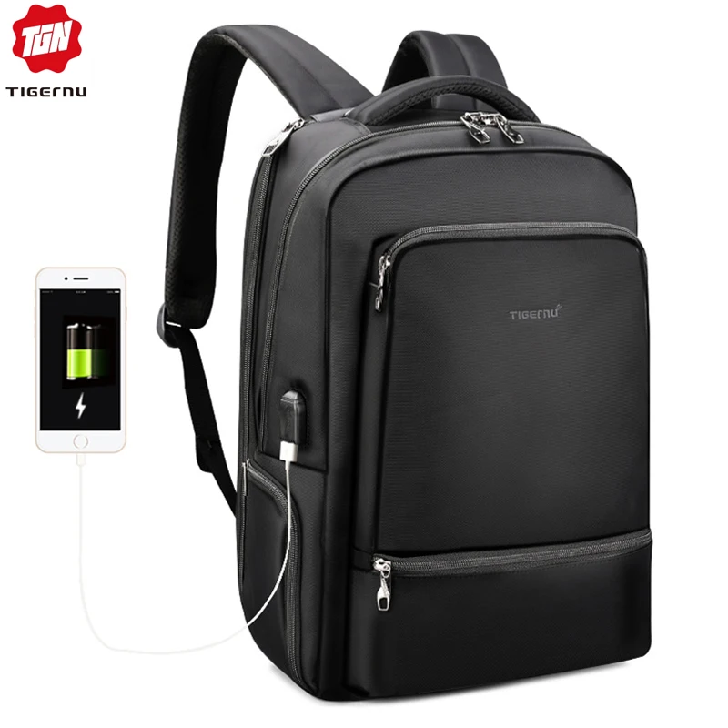 

Tigernu Men's Anti theft Backpack 15.6" Laptop Backpacks Male Large Capacity Backpack School Bag Women Mochila Water Repellent