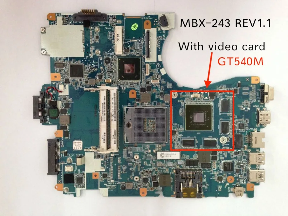 SONY Motherboard VPC-F2 VPCF22 MBX-243 V081