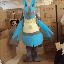 Костюм-талисман Lucario Pokemon для взрослых, маскарадный костюм, костюм-талисман для животных