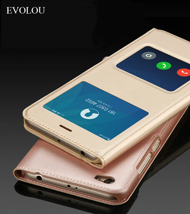 Case for For Xiaomi Redmi 5 Plus BacK Cover Flip Window Leather Case for Xiaomi Redmi 5 / 5Plus Protective Phone Bag Stand Cover