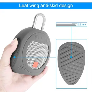 

Soft Silicone Protective Cover Shell Skin with Hook for J-B-L Clip 3 Bluetooth Speaker Accessories
