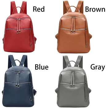 

Women's backpack tide bag leather student bag simple backpack latest multi-purpose dual-use bag T626
