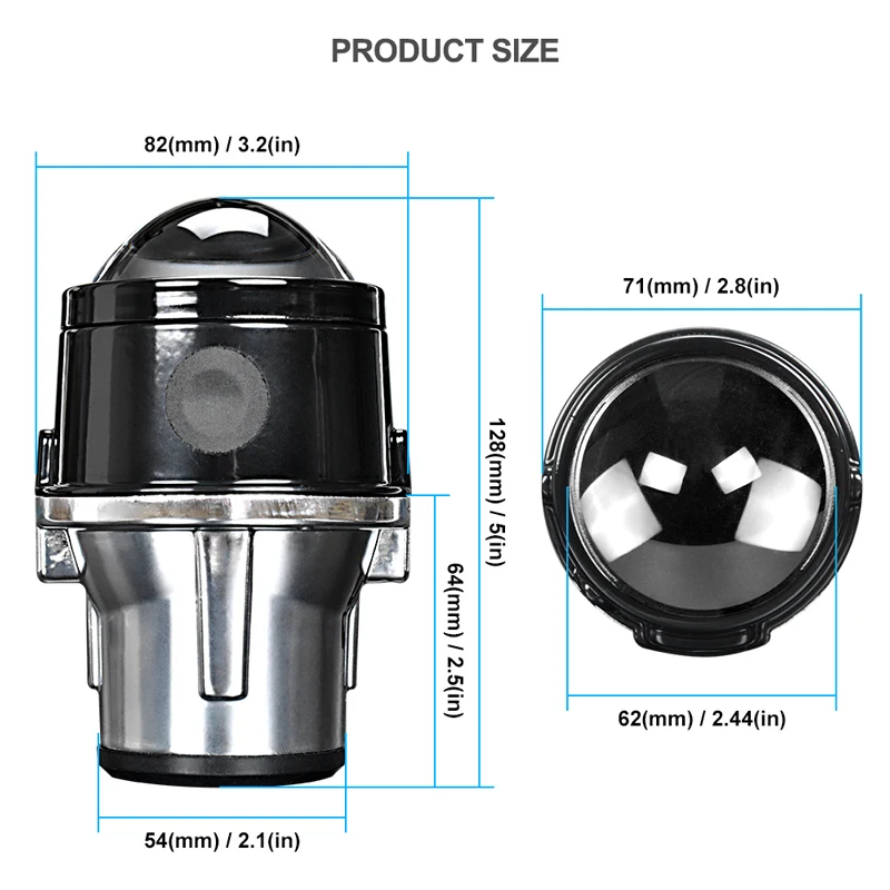 2,5 дюймов противотуманный светильник s светодиодный головной светильник Биксенон объектив проектора би светодиодный налобный фонарь для автомобиля внедорожный 12 24 В водонепроницаемый светодиодный рабочий светильник