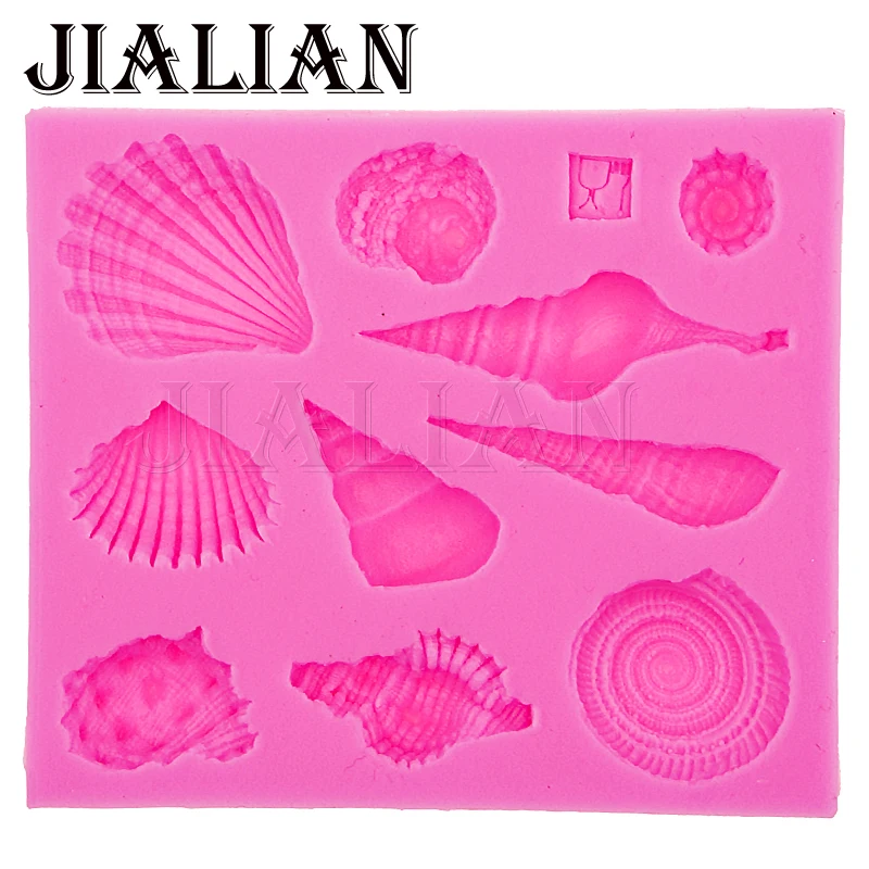 

3D Marine life shell conch DIY silicone baking tools kitchen accessories decorations for cakes Fondant mould T0542