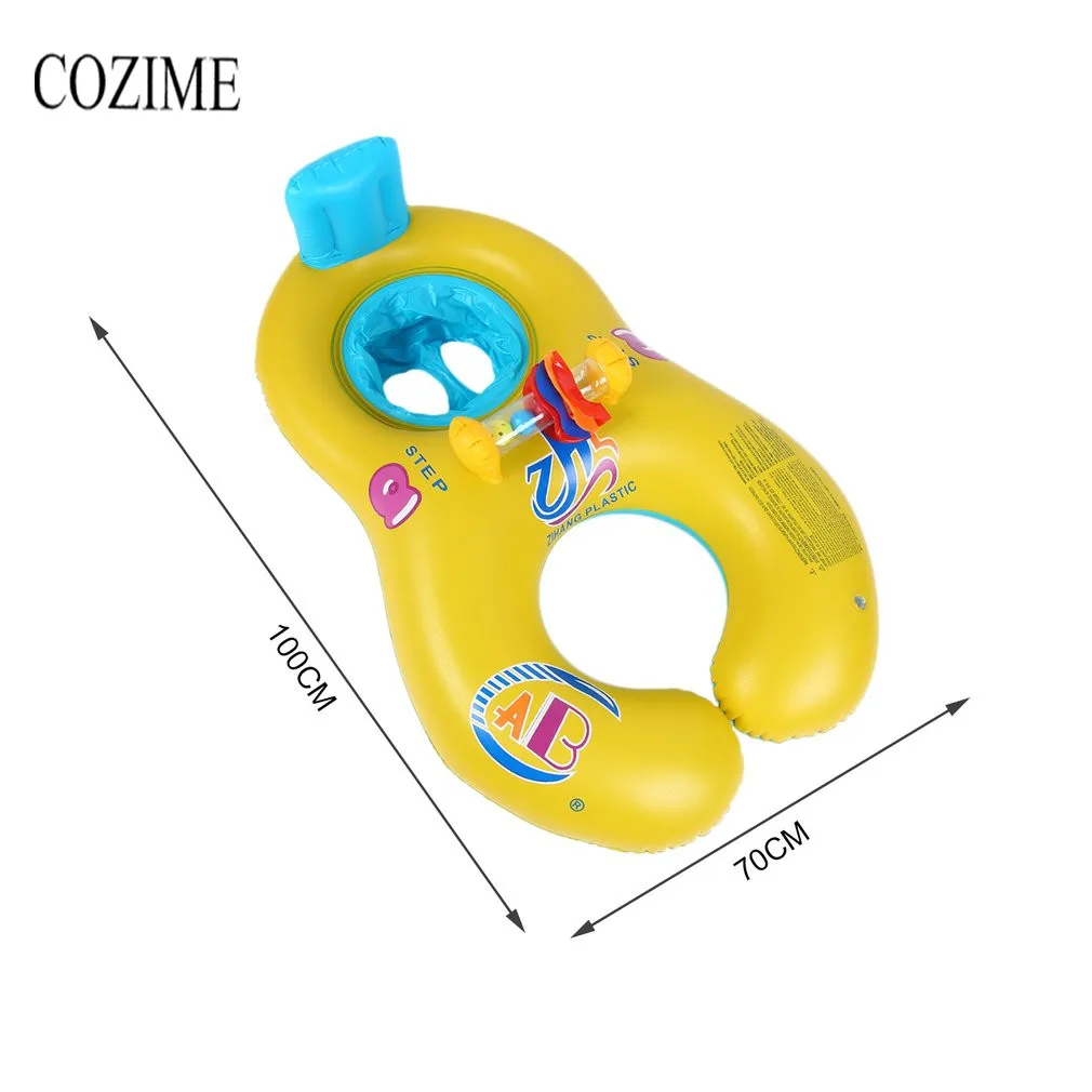 COZIME надувное кольцо для мамы и ребенка, поплавок для мамы и ребенка, круг для плавания, Детские Кольца для сиденья, двойные плавательные круги, Лидер продаж