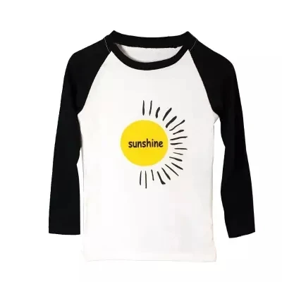 Mommy and Daughter Family Matching Mother Daughter Shirt Tops Clothes Sun Printing Long Sleeve Coat Kids Parent Child Outfits