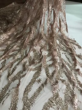 

African embroidery lace with sparkle glitter special fabrics L-82714 for party clothing