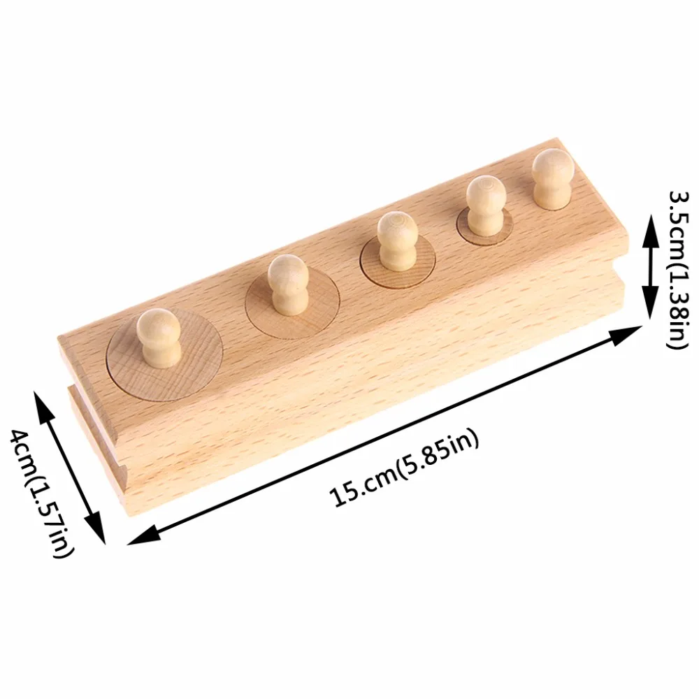 4Pcs Set Educational Wooden Kid Montessori Math Cylinder Socket Early Learning Development Teaching Toy Gift 4