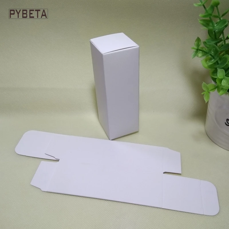 100pcs/lot 3*3*12cm Blank White Paper Box for Essential ...