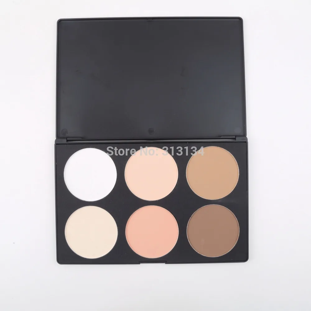 

Brand New Professional 6 Colors Make up highlight contour Pressed Powder Palette Cosmetic Facial Makeup Pressed Powder 3Styles