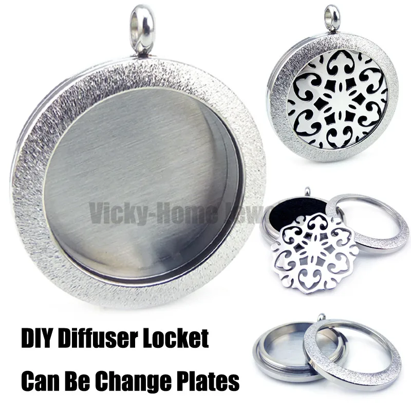 

New Arrivals Silver Screw Diffuser Locket with Matt (30mm) Essential Oils Diffuser Locket Aromatherapy Locket with Free Pads