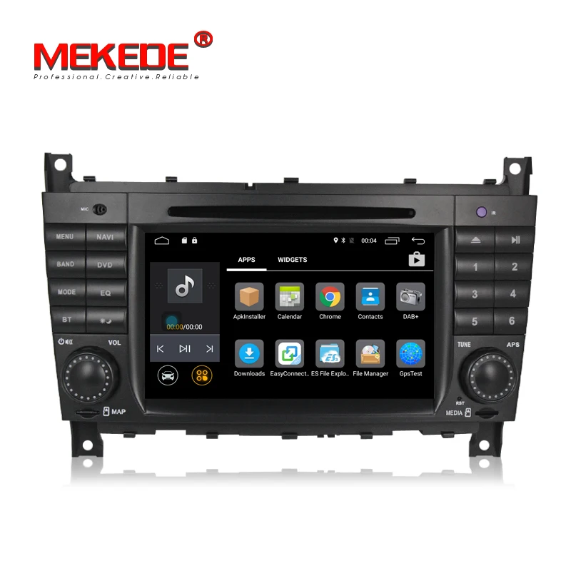 Top Free shipping! Pure Android7.1 Smart car navigation GPS DVD player for Mercedes/Benz W203 W209  C-Class C180 C200 CLK200 2