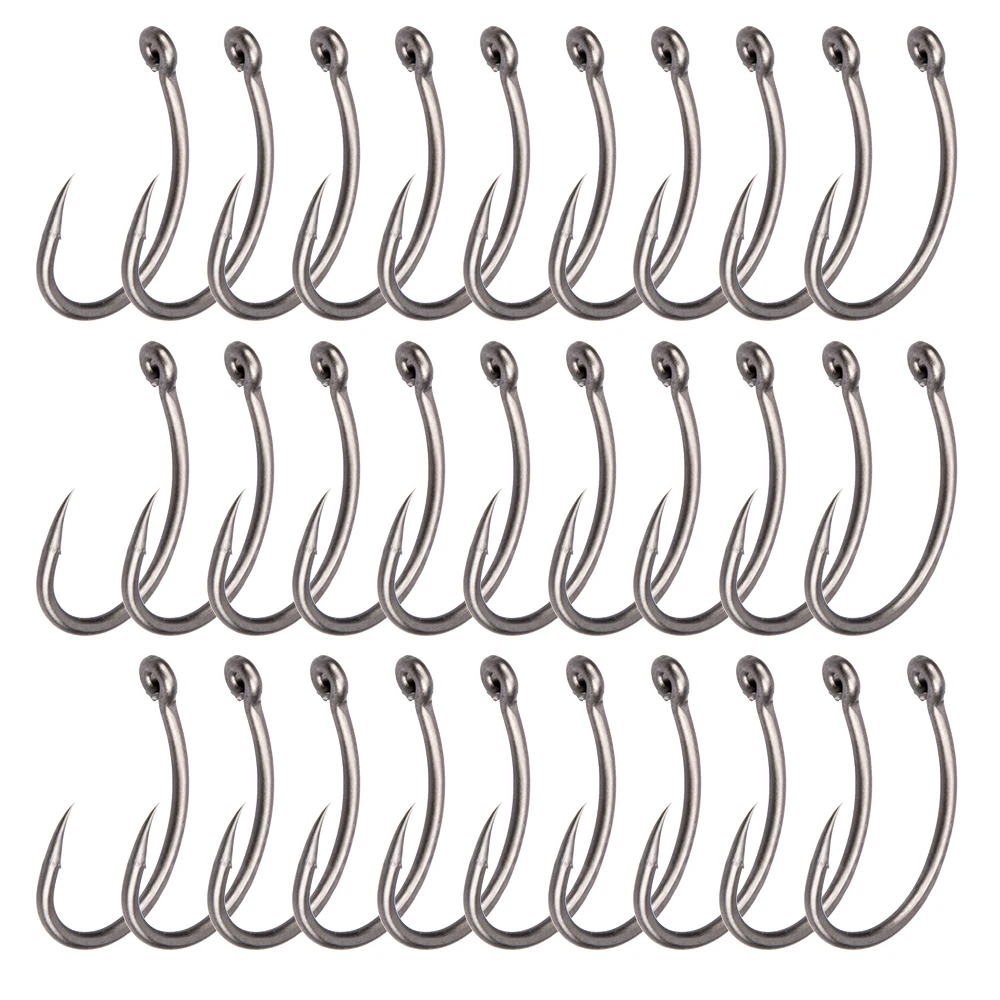 

Lixada 30Pcs/lot Fishing Curve Hooks 6#/8#/10# PEFT Barbed Fishhooks Carp Fishing Hooks Fishing Tackle Accessories