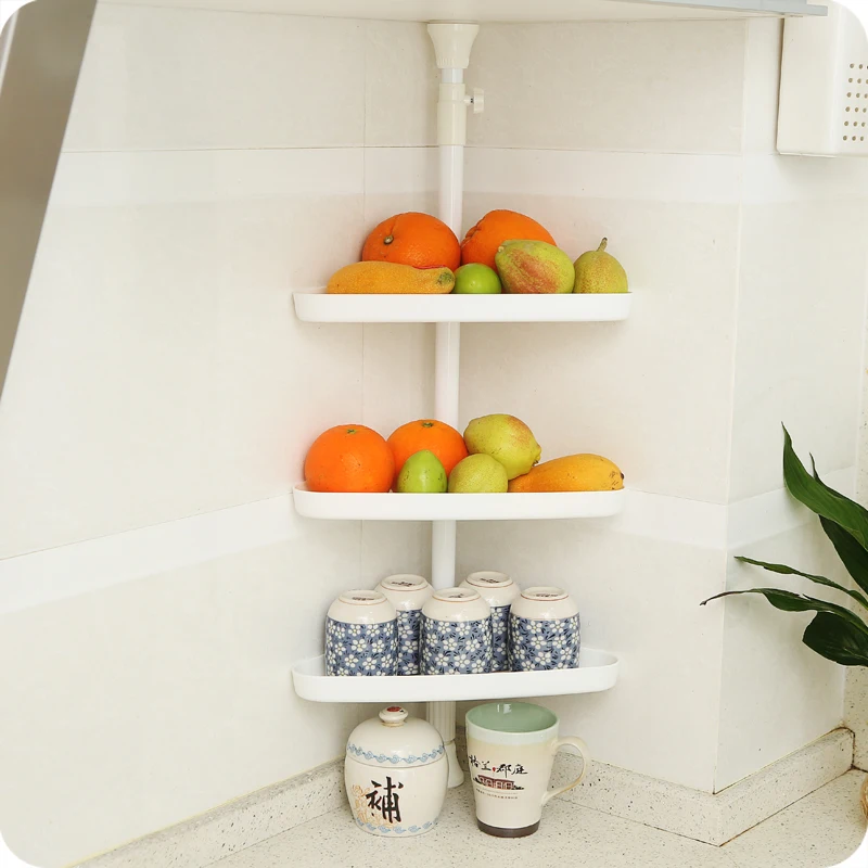 

3 Tier Adjustable Shower Organiser Corner Shelf Bathroom Kitchen Storage Rack Metal Corner Storage Rack Kitchen Organizer
