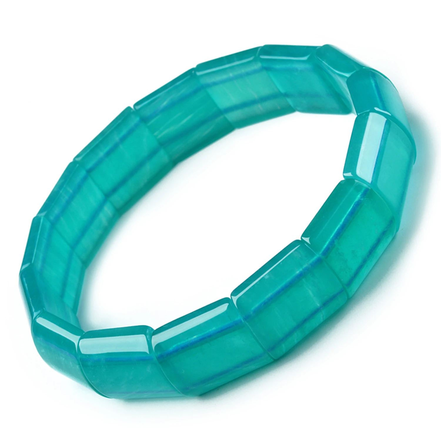 Koraba Fine Jewelry Natural Amazon Stone Blue Bracelet Free Shippingin