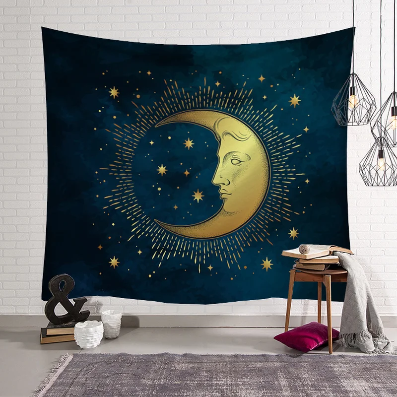 Us 5 63 53 Off Sun Moon Tapestry Home Decorations Wall Hanging Wall Tapestry Blanket Farmhouse Decor Gothic Home Decor 100 Polyester 4 Size In