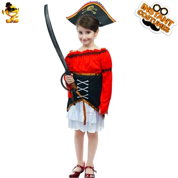 

DSPLAY Original Cosplay Spicy Pirate Girl Costume Kids Fantasia Cute Pirate Fancy Dress Costume For Christmas New Year