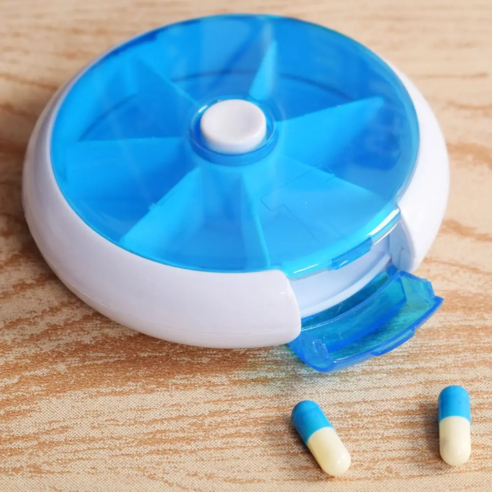 

1 PCS Household 7 Days Medicine Storage Box Plastic Portable Pill and Vitamin Dispenser Press Type Medicine Case Travel Use