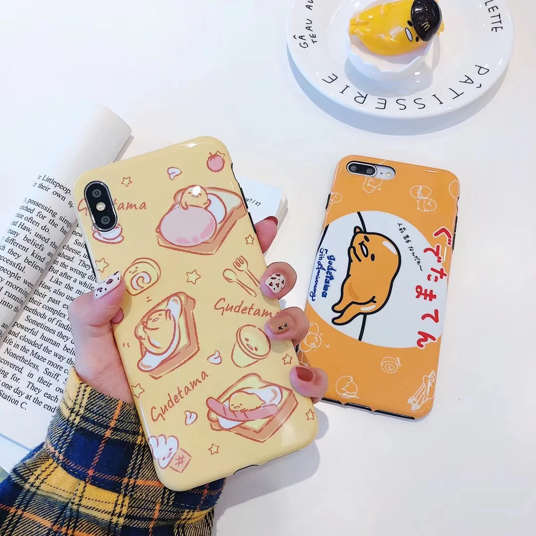 Новейший милый Гудетама ленивое яйцо Новинка чехол для телефона XS MAX XR 7 8 6 6s Plus