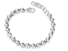 FREE SHIPPING S925 Silver Bracelet Couple Bracelet Birthday gifts Christmas Gifts,bead size 8mm