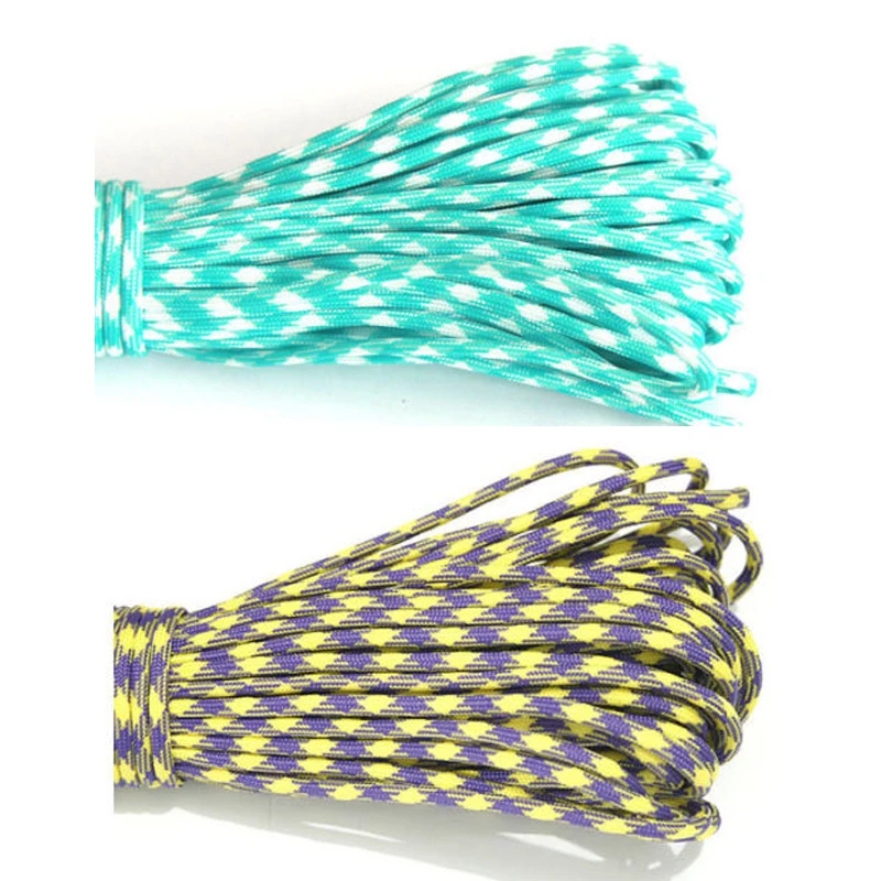 

100% Polyester 550 100FT Paracord Parachute Cord Lanyard Accessories 4MM 7 Strand Survival Rope for Climbing Hiking