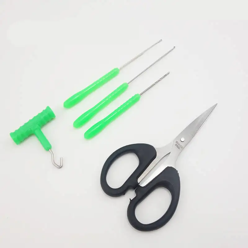 

Carp Fishing Baiting Rig Scissors Tool Set Bait Needle Puller Stringer Driller Scissor High-Carbon Steel Stainless Hook ABS Grip