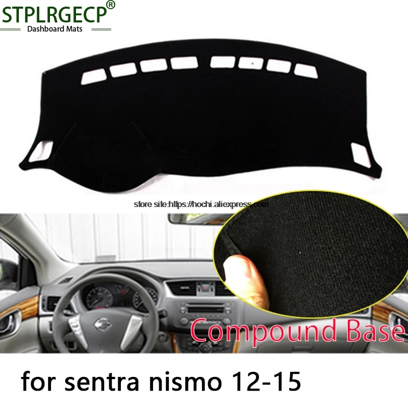 STPLRGECP double layer Black Dash Mat For nissan sentra nismo Sylphy