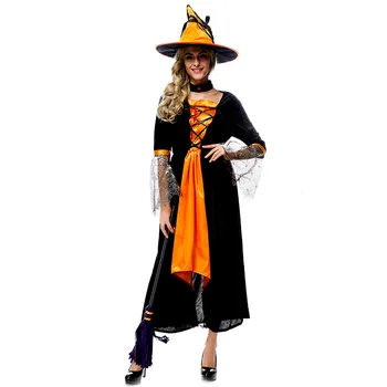 

The Hot Women Lady New Black Devil Cosplay Costume Carnival Halloween Party Dress For Adults Girl With Vest