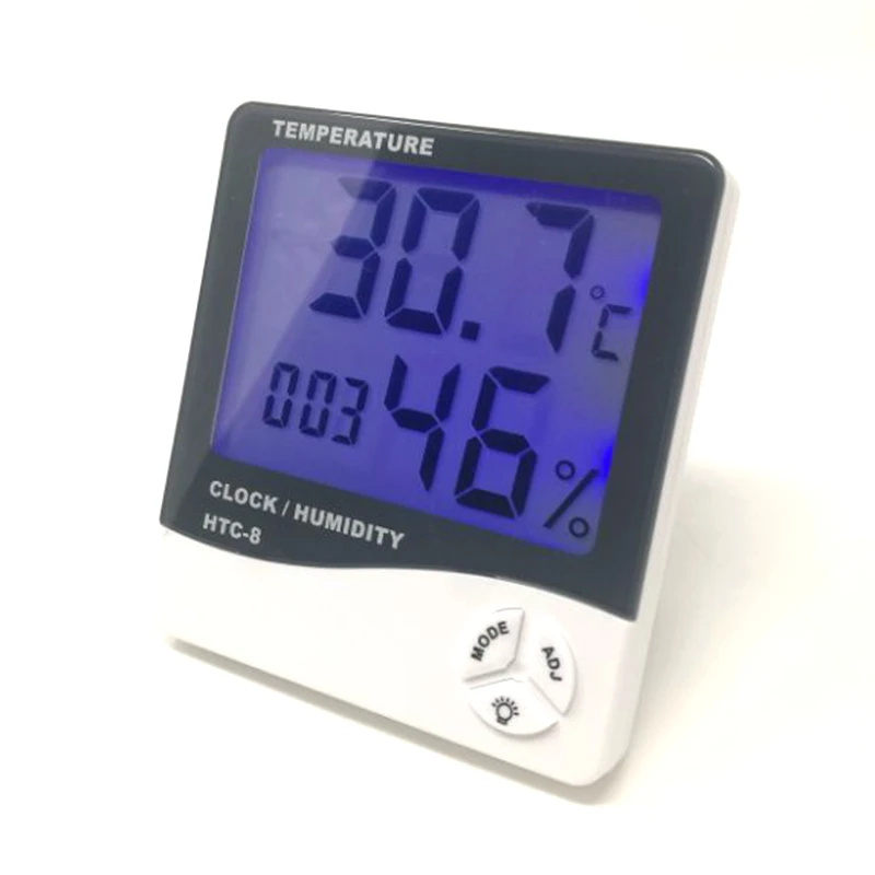 

HTC-8 Indoor Digital Thermometer Hygrometer Temperature Humidity Meter Alarm Clock for home Weather Station