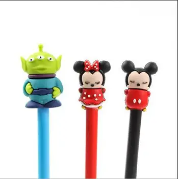 

Cute Cartoon Mickey Minnie Gel Pen Gel-Ink Pen Black Color School Office Supply 100pcs/lot