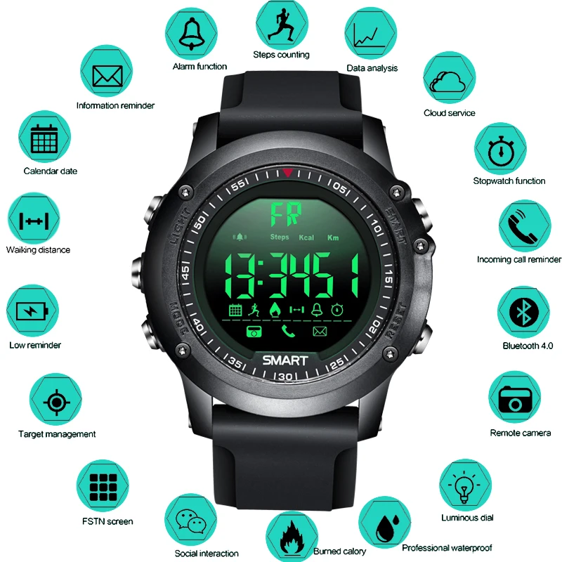 

BANGWEI Smart Watch Men Bluetooth Pedometer Stopwatch Waterproof Digital LED Electronics Sport Watches Men Smartwatch relogios