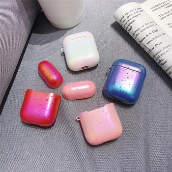 

colorful waterdrop matte plastic hard bluetooth headset earphone case for apple airpods case cover BIA411