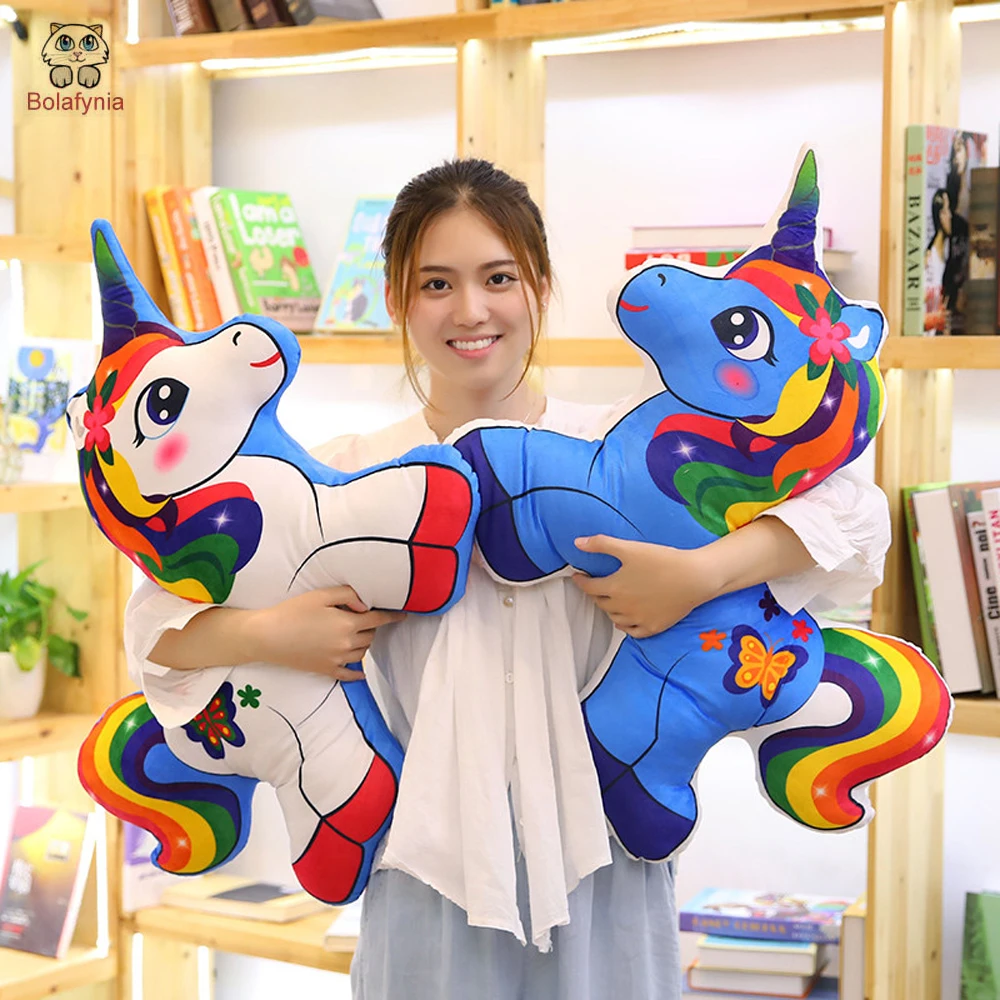 Dream Unicorn Rainbow Horse Children Plush Toy Pillow Kids Stuffed For Christmas Birthday Gift