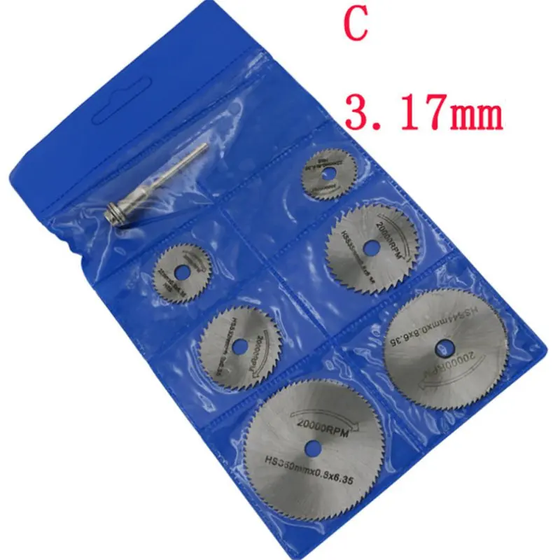 6 шт. пильный диск+ 1 шт. стержень HSS пильный диск роторный инструмент Dremel металлический резак ручной инструмент набор