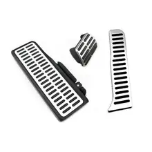 Carro-estilo acero combustível inoxidável freno resto del pie no pedal para golf 6 mk6 jette mk5 octavia 2007-2013
